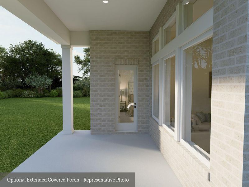 Exterior details and patio area of a home in COLTON - Reserve Collection, Todd Mission (Image 3).
