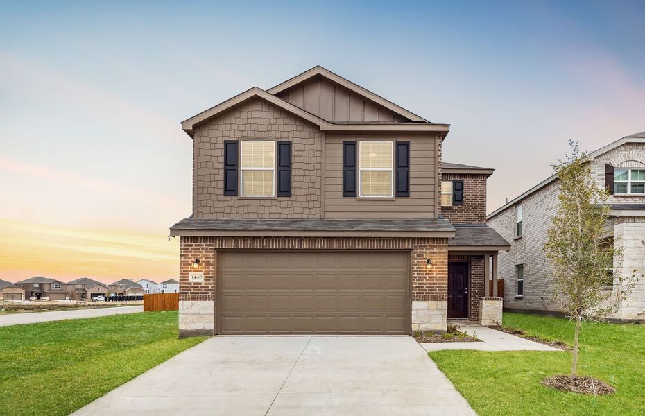 The Pierce, a 2-story new construction home showing Home Exterior W