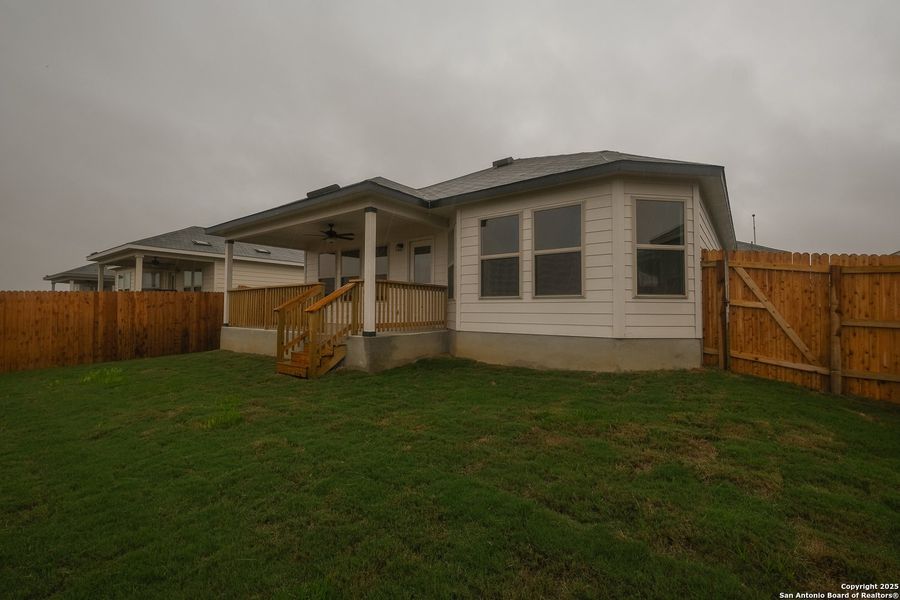 Front exterior of a new home in Greenspoint Heights, Seguin, TX, highlighting curb appeal (Image 2).