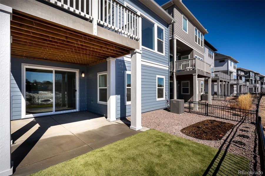 Exterior details and patio area of a home in Trailside at Cottonwood Creek, Colorado Springs (Image 24).