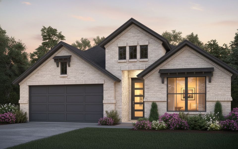 Representative exterior photo of a completed home built from the Augusta by John Houston Homes in BridgeWater - Phase 1, Midlothian, TX (Image 7).