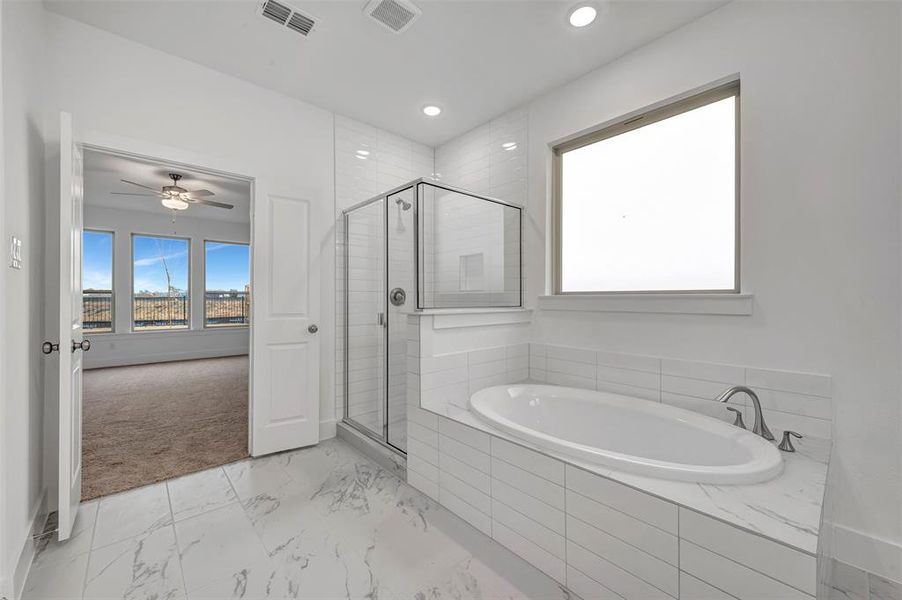 Furnished interior view inside a new home in Lily Creek at Sutton Fields, Aubrey (Image 13).