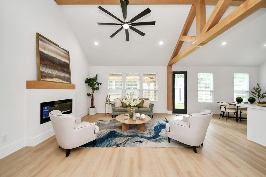 Furnished interior view inside a new home in , Spring (Image 41).