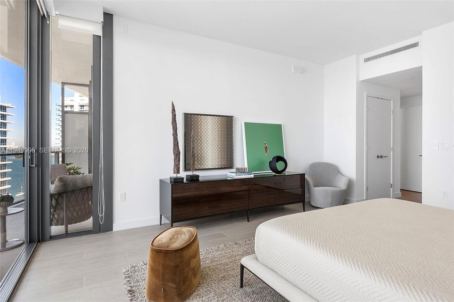 Furnished interior view inside a new home in , Miami Beach (Image 14). Furnished interior view inside a new home in , Miami Beach (Image 14).