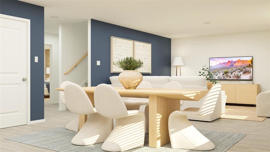 Furnished interior view inside a new home in River Bridge Ranch, San Marcos (Image 3).