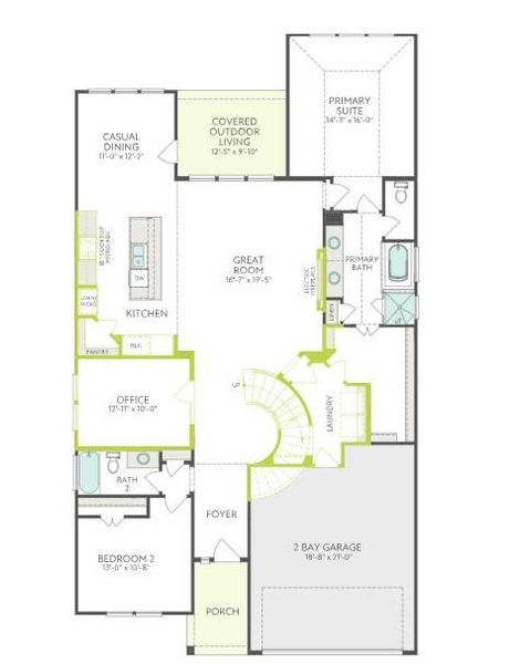 2D floor plan layout of this home in Tompkins Reserve, Katy, TX (Image 3). 2D floor plan layout of this home in Tompkins Reserve, Katy, TX (Image 3).