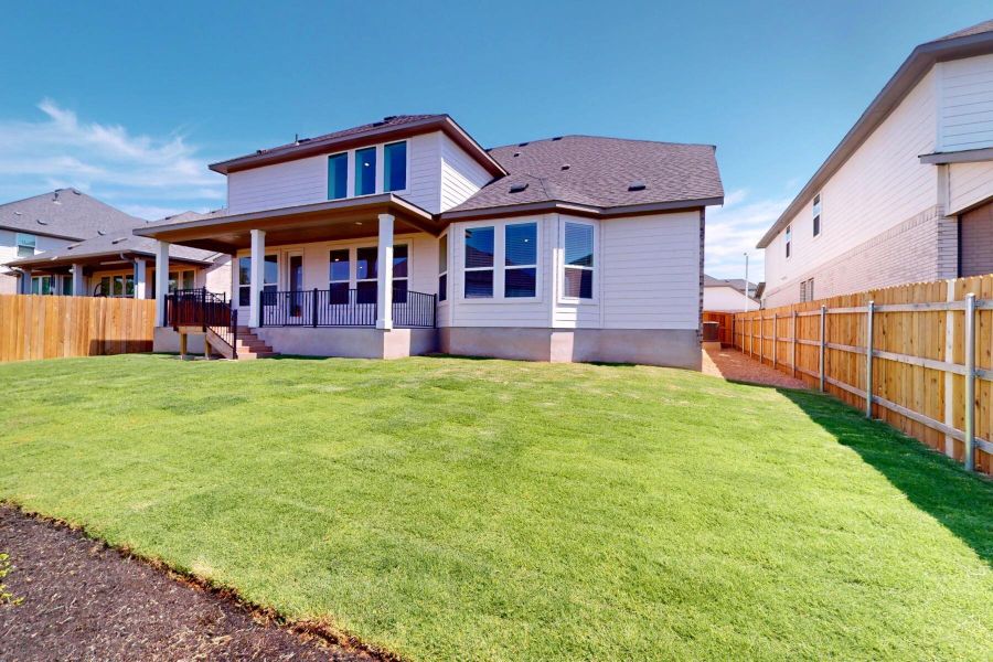 Exterior details and patio area of a home in Edgewood, Leander (Image 22).
