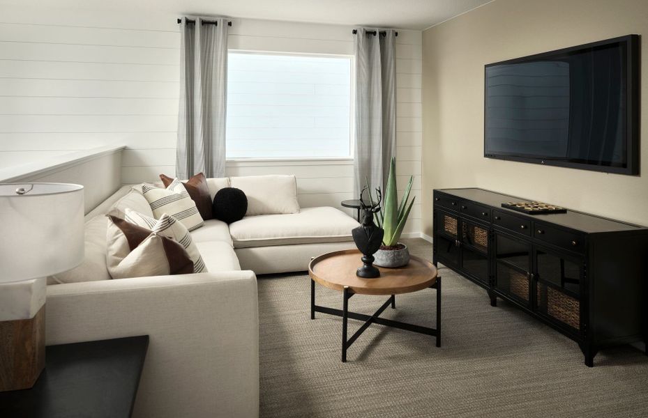 Representative furnished interior of a home built from the Loyola by Pulte Homes in Cordovan, Longmont (Image 12).