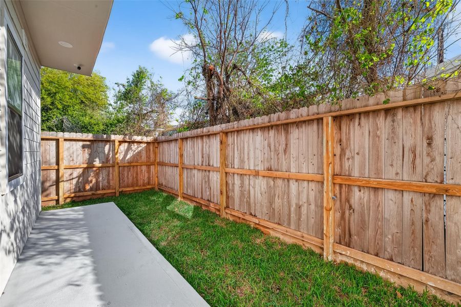 Exterior details and patio area of a home in , Houston (Image 29).