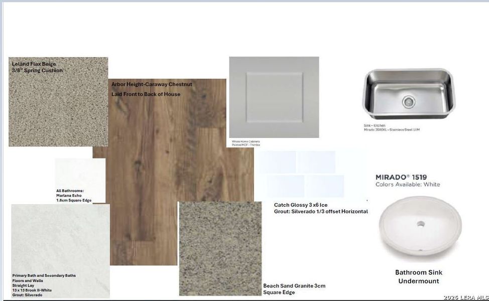 Sample of building materials used in homes in Summerlin, San Antonio (Image 5).