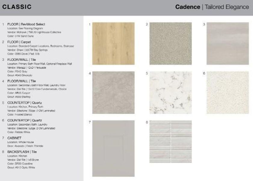 1712 Camelia Avenue design selections. Home is under construction, selections subject to change. 1712 Camelia Avenue design selections. Home is under construction, selections subject to change.