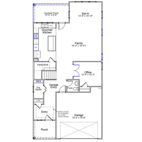 2D floor plan layout of this home in Pineland Preserve, Summerville, SC (Image 5).