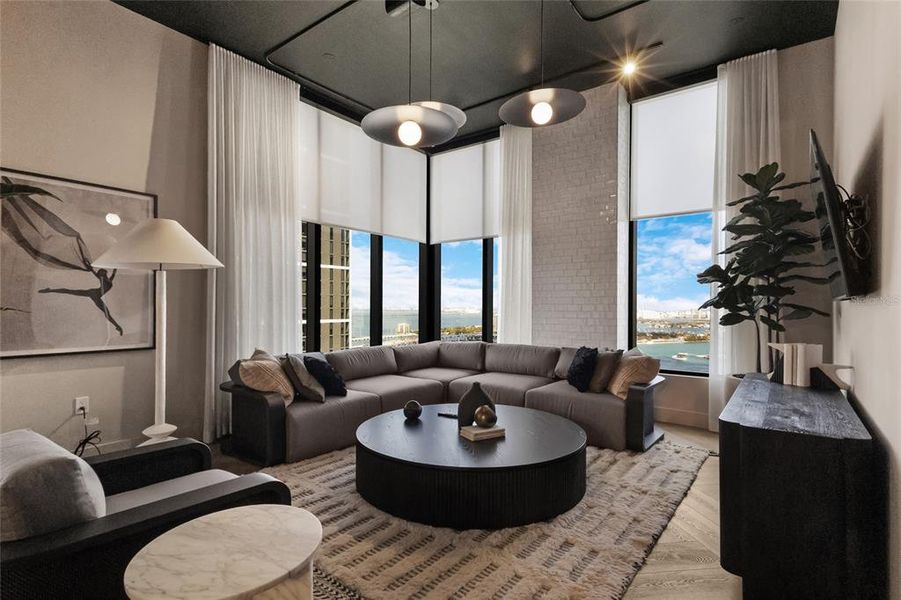 Furnished interior view inside a new home in , Miami (Image 9).