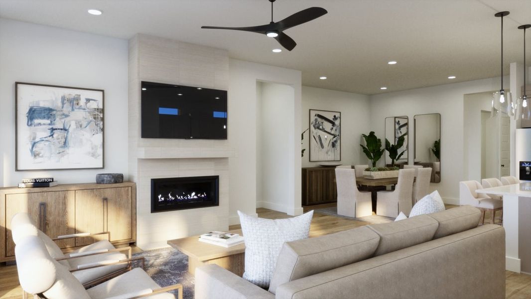 Furnished interior view inside a new home in Persimmon, Buda (Image 6). Furnished interior view inside a new home in Persimmon, Buda (Image 6).