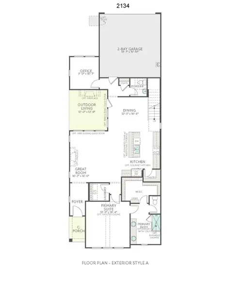 2D floor plan layout for the Marlowe by Tri Pointe Homes in Addison Hill, Charlotte, NC (Image 3).