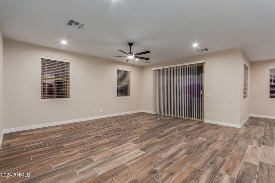 Living room to back patio