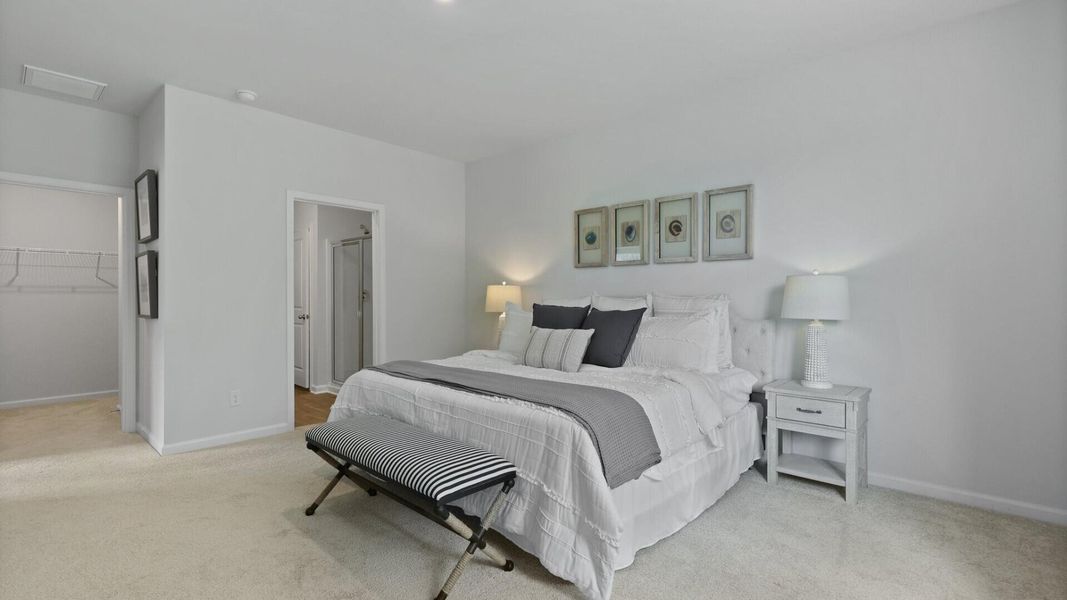 Furnished interior view inside a new home in Pine Hills at Cane Bay, Summerville (Image 16). Furnished interior view inside a new home in Pine Hills at Cane Bay, Summerville (Image 16).