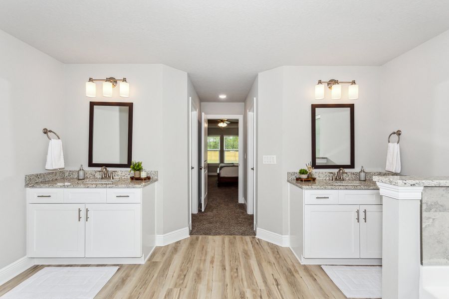 Representative furnished interior of a home built from the The Sapphire by Herbst Homes in Clear Water Landing, Milton (Image 45).
