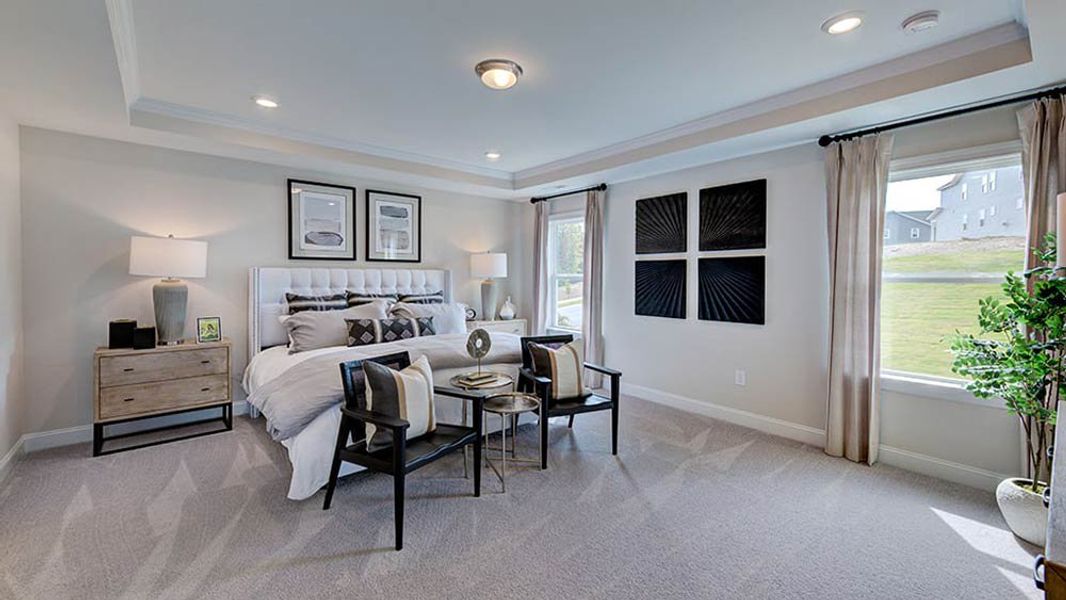Furnished interior view inside a new home in Bridgeberry, Holly Springs (Image 8).