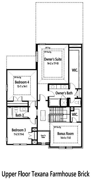 2D floor plan layout for the Birchwood III by Cambridge Homes in Lake Park, Rowlett, TX (Image 6).