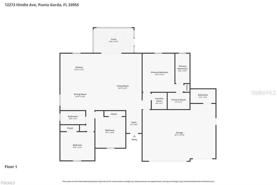 2D floor plan layout of this home in , Punta Gorda, FL (Image 4).
