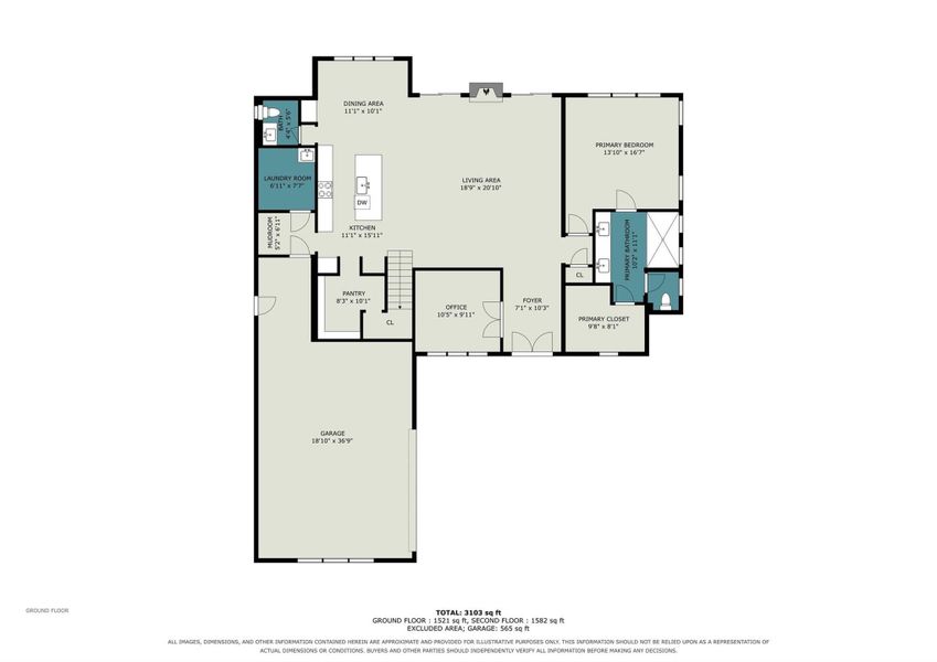 2D floor plan layout of this home in , Montgomery, TX (Image 4).