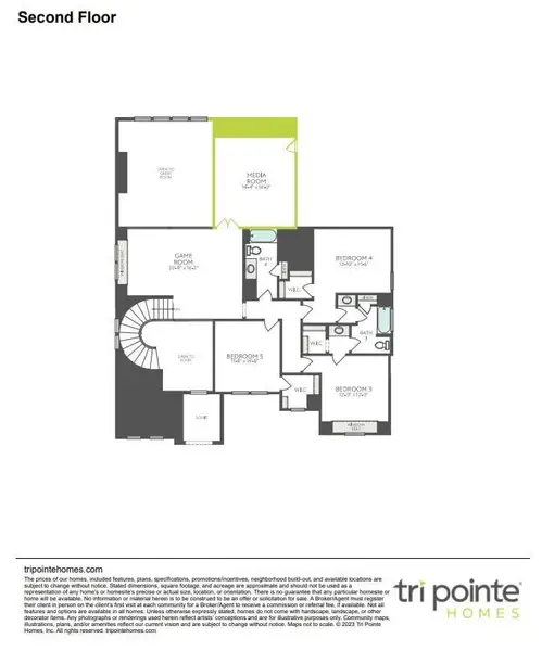 2D floor plan layout of this home in Woodson’s Reserve, Spring, TX (Image 4). 2D floor plan layout of this home in Woodson’s Reserve, Spring, TX (Image 4).