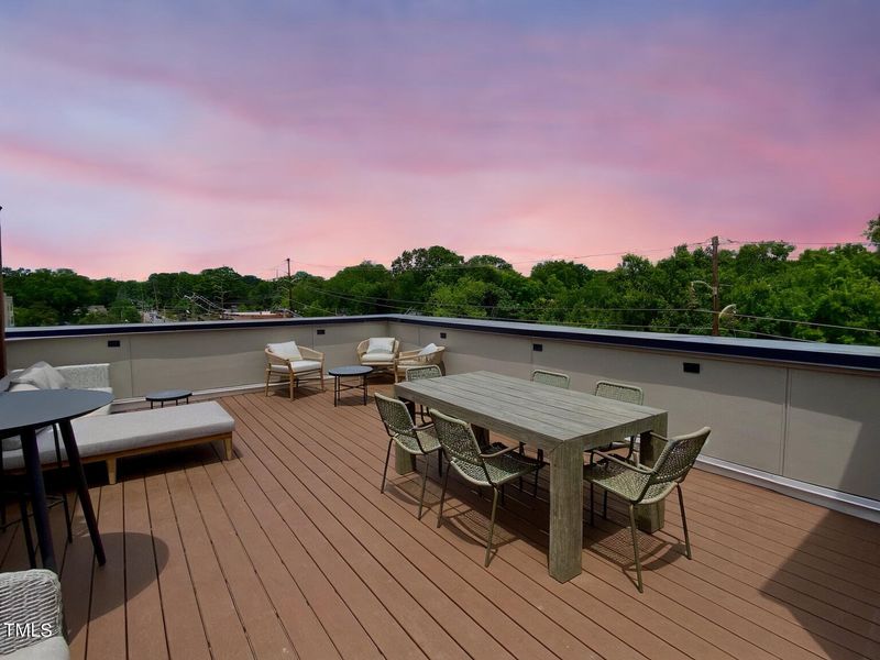 Roof Top Deck at Dusk