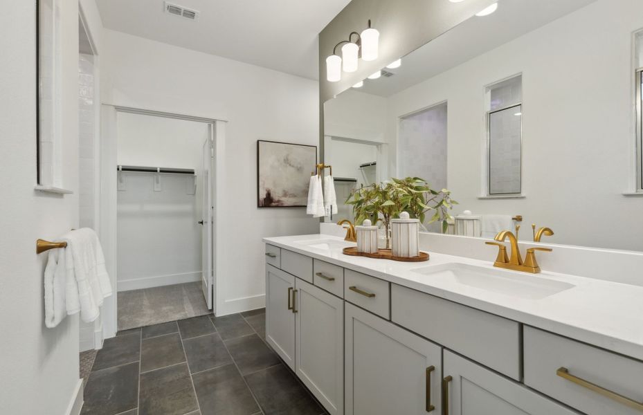 Owner's bath with double vanity