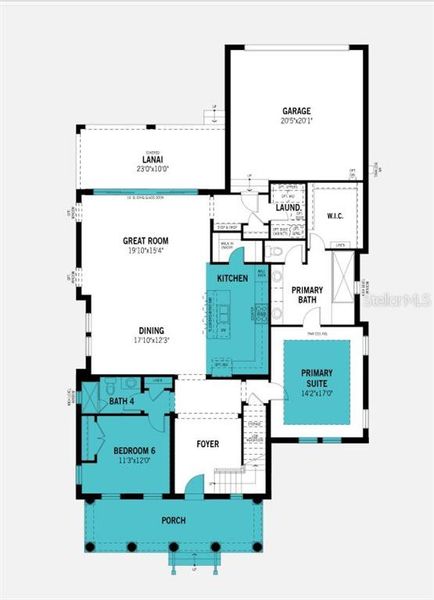 2D floor plan layout of this home in Celebration, Celebration, FL (Image 3).