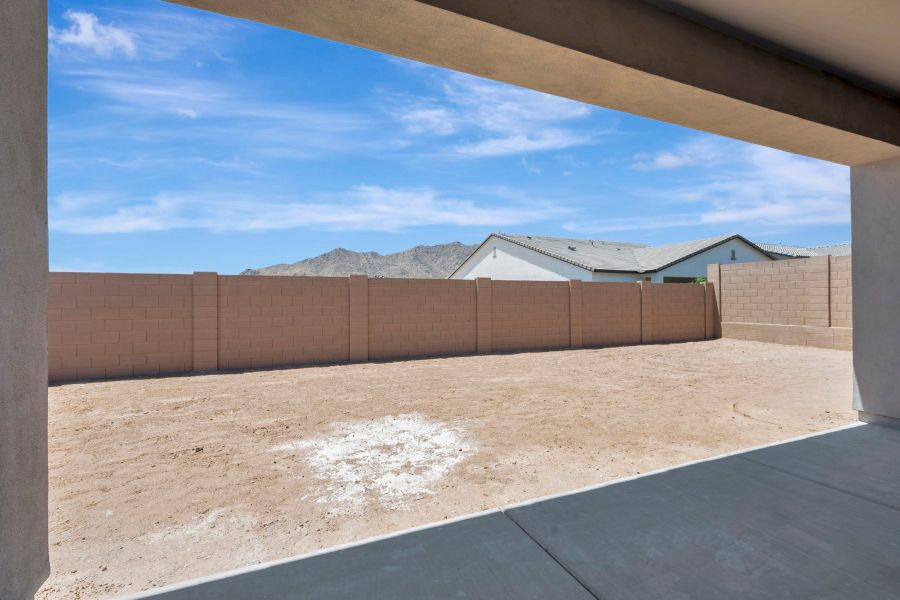 Exterior details and patio area of a home in Overlook at Verrado Regent Hills, Buckeye (Image 4).