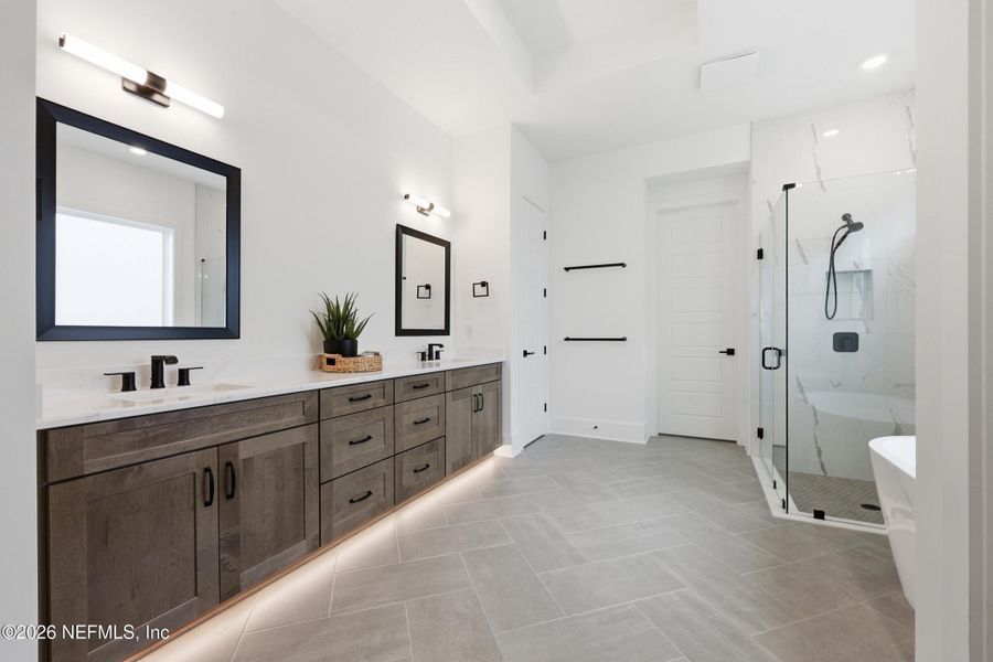 Furnished interior view inside a new home in Seven Pines 70' Rear Entry, Jacksonville (Image 58).