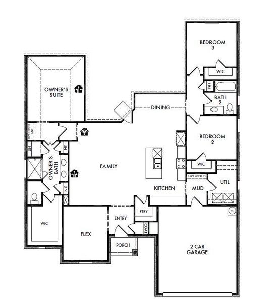 2D floor plan layout of this home in Stone Eagle, Azle, TX (Image 2). 2D floor plan layout of this home in Stone Eagle, Azle, TX (Image 2).
