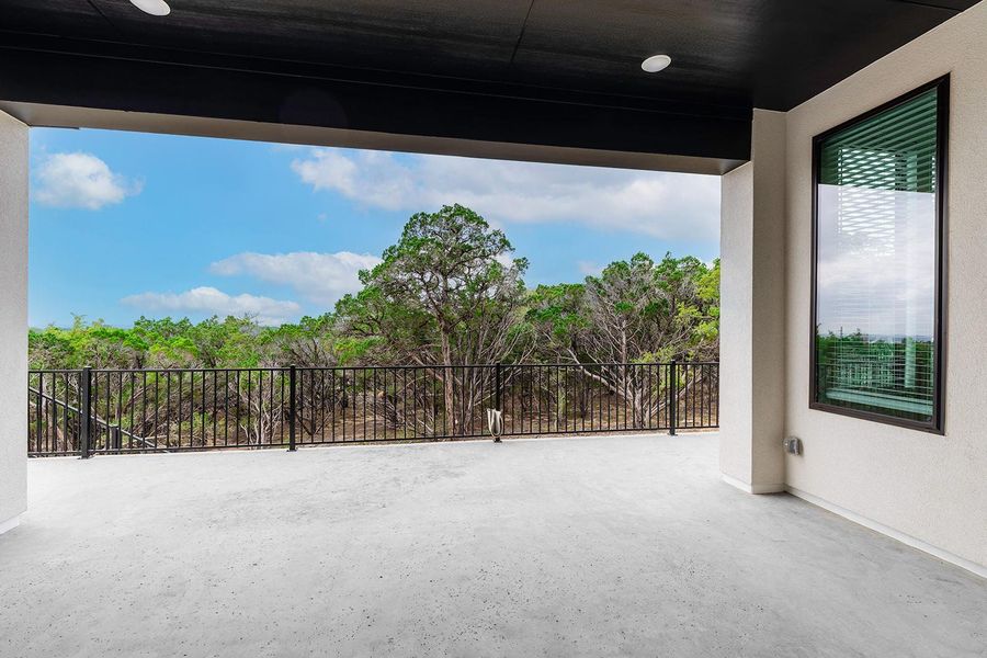 Exterior details and patio area of a home in The Hollows Sanctuary - 85', Jonestown (Image 20).