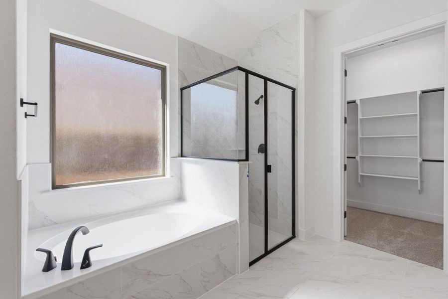 Primary Bath retreat with garden tub & walk-in shower