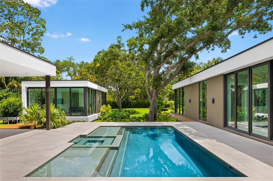 Front exterior of a new home in , Pinecrest, FL, highlighting curb appeal (Image 39).