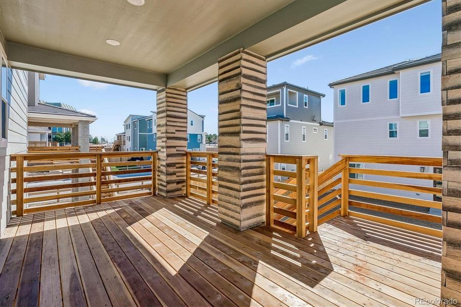 Exterior details and patio area of a home in The Summit at Meridian, Englewood (Image 2). Exterior details and patio area of a home in The Summit at Meridian, Englewood (Image 2).