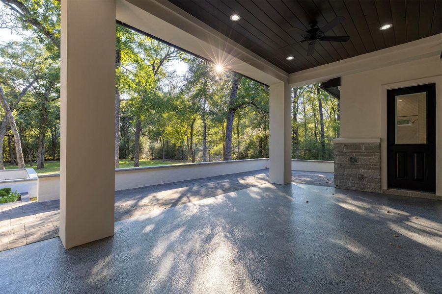 View of patio featuring a ceiling fan View of patio featuring a ceiling fan