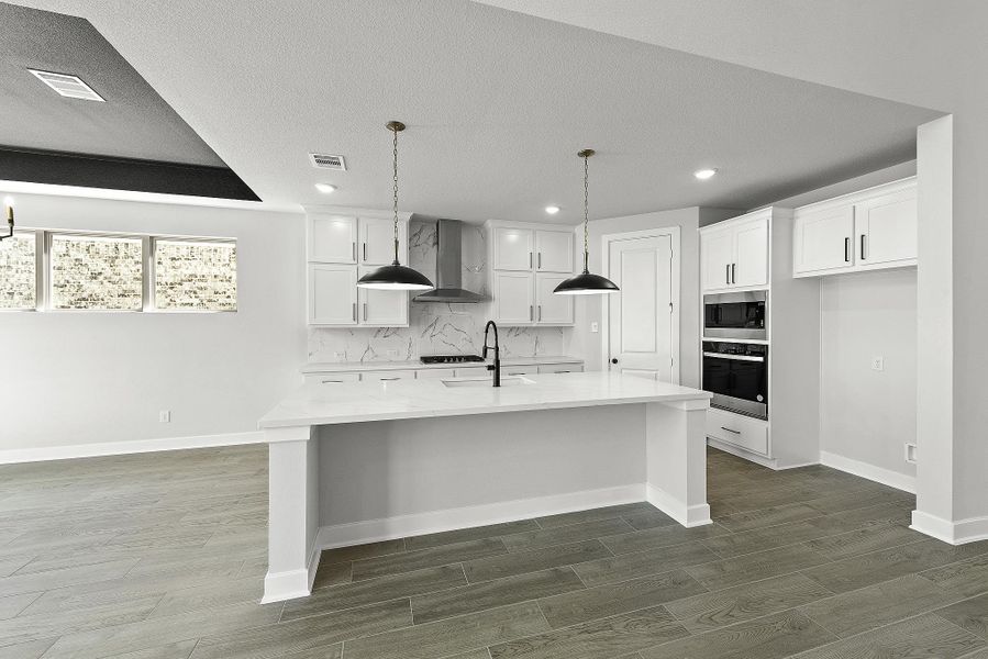 Furnished interior view inside a new home in Bridgeland, Cypress (Image 5). Furnished interior view inside a new home in Bridgeland, Cypress (Image 5).