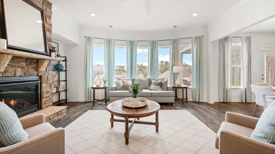 Representative furnished interior of a home built from the Savannah by D.R. Horton in Water Oak Estates, Lawrenceville (Image 5).