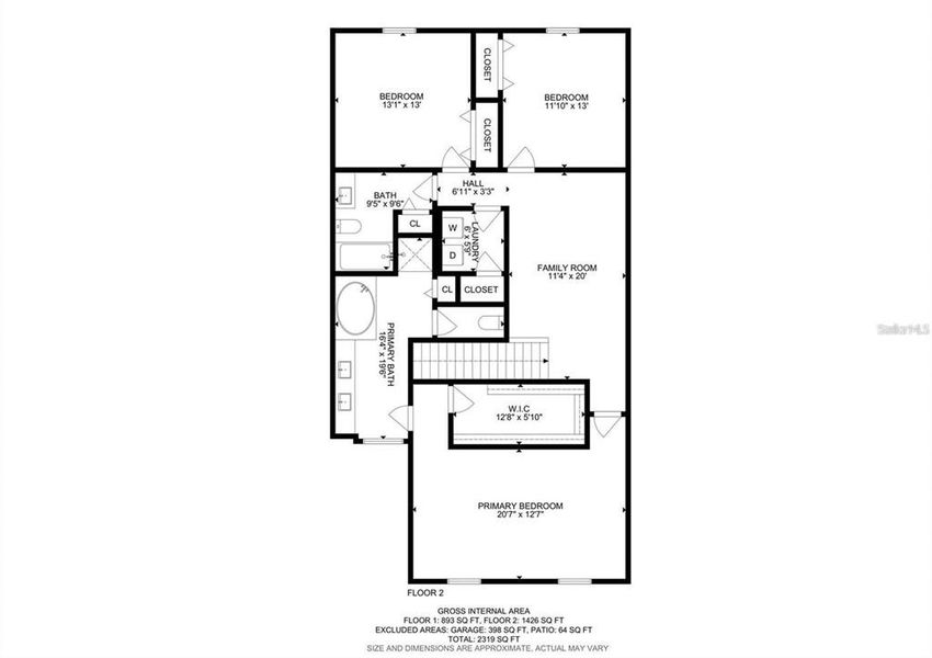 2D floor plan layout of this home in , San Antonio, FL (Image 4).