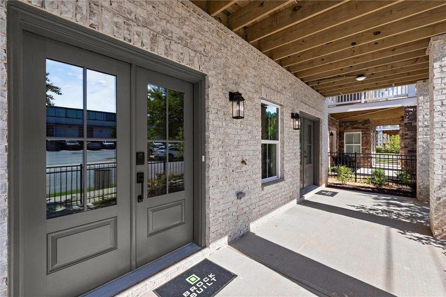 Exterior details and patio area of a home in West Town, Atlanta (Image 33). Exterior details and patio area of a home in West Town, Atlanta (Image 33).