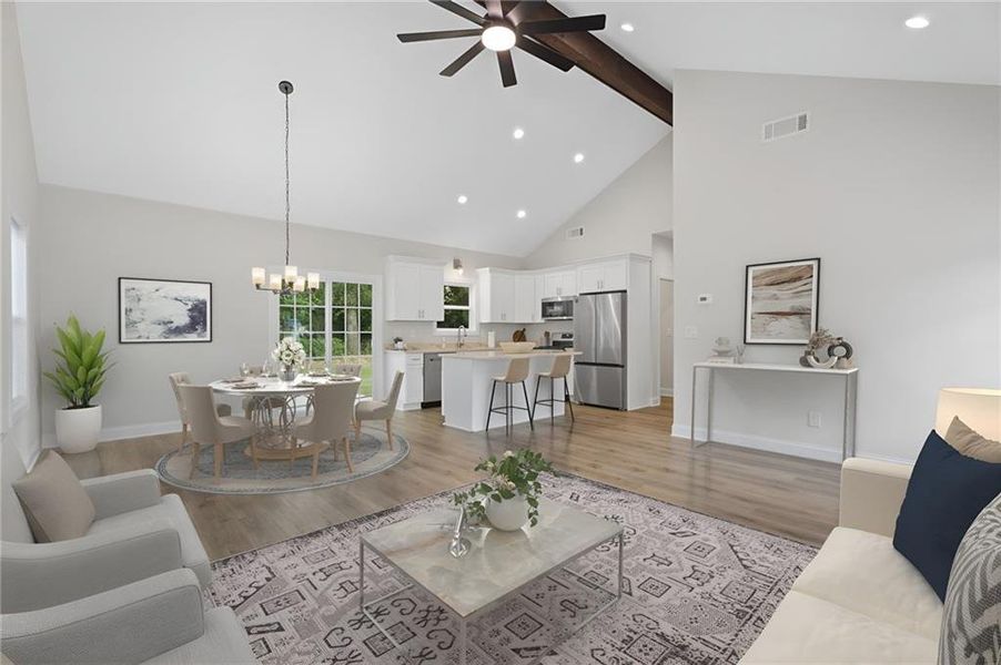 Furnished interior view inside a new home in , Austell (Image 4).