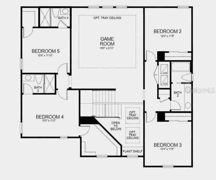 2D floor plan layout of this home in Timber Ridge, Plant City, FL (Image 5).