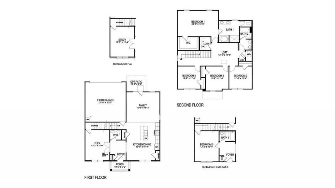 2D floor plan layout of this home in Braselton Village, Braselton, GA (Image 3). 2D floor plan layout of this home in Braselton Village, Braselton, GA (Image 3).