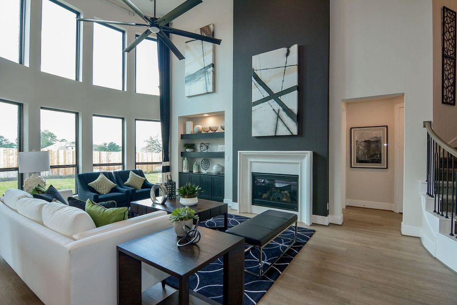Furnished interior view inside a new home in Bridgeland, Cypress (Image 12).