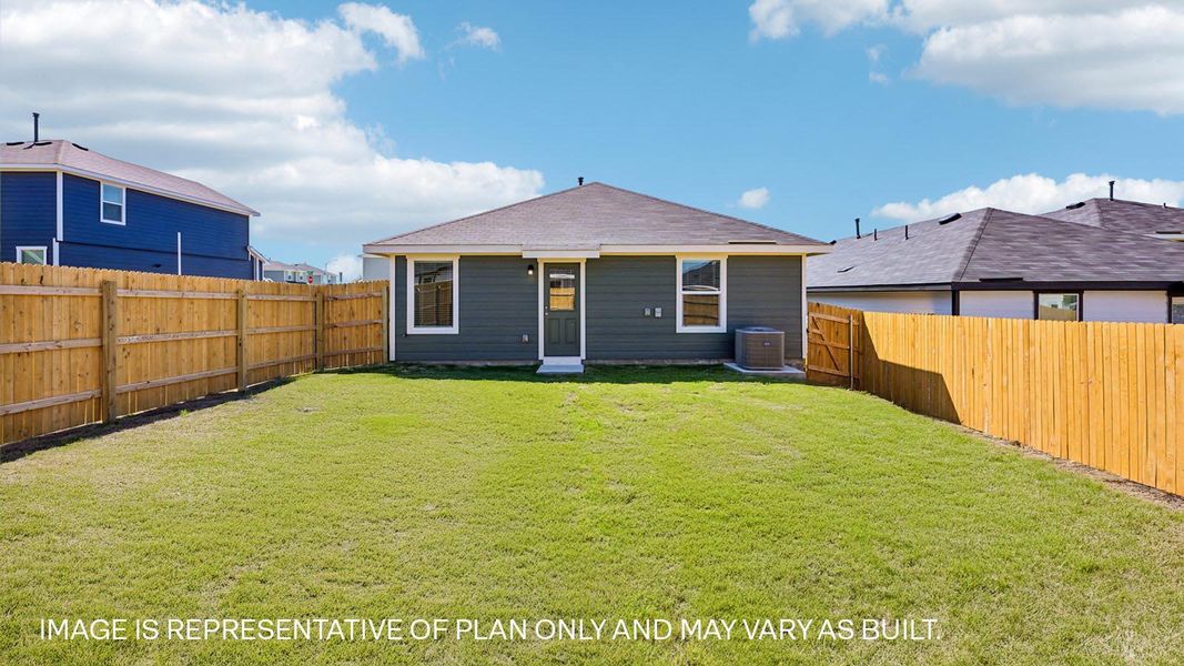 Exterior details and patio area of a home in Prairie Lakes, Buda (Image 3).