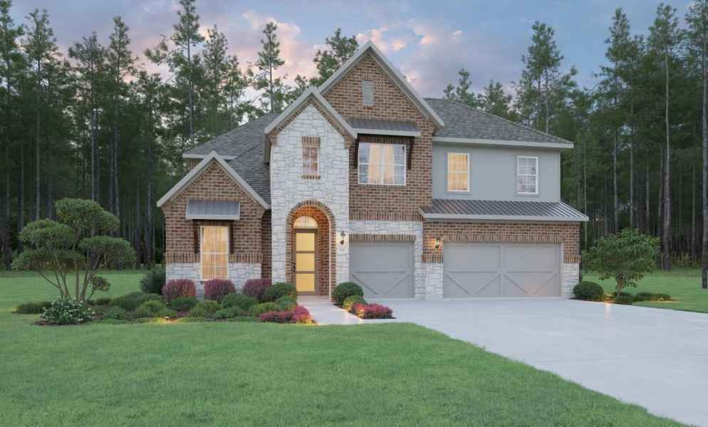 Representative exterior photo of a completed home built from the The Aruba by Stonefield Homes in Westview Terrace, Houston, TX (Image 8).