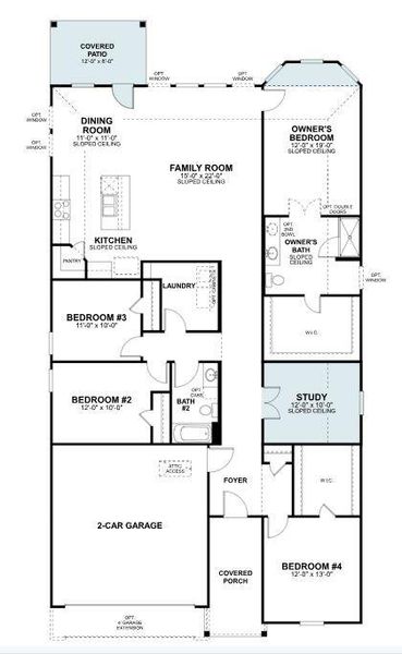 2D floor plan layout of this home in Marble Creek Crossing, Austin, TX (Image 4). 2D floor plan layout of this home in Marble Creek Crossing, Austin, TX (Image 4).