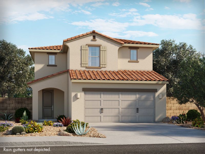 Representative exterior photo of a completed home built from the Vineyard by Meritage Homes in La Estancia - Homestead, Tucson, AZ (Image 4).